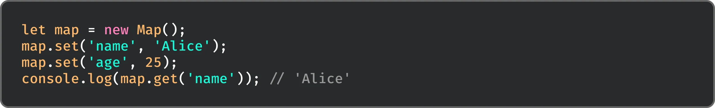 how to create and use a JavaScript Map