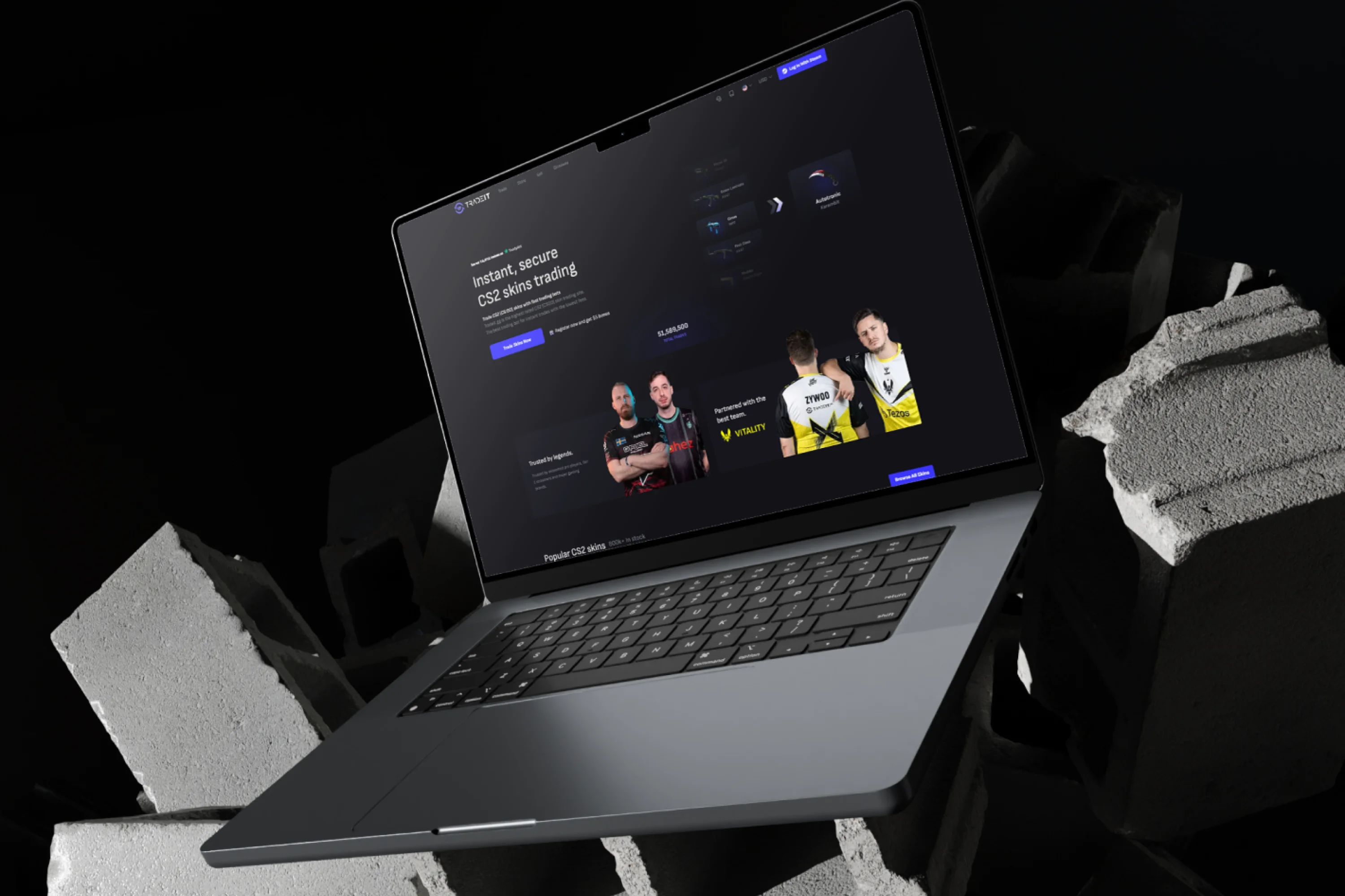 Tradeit.gg: steam skins marketplace development case study by Simpson